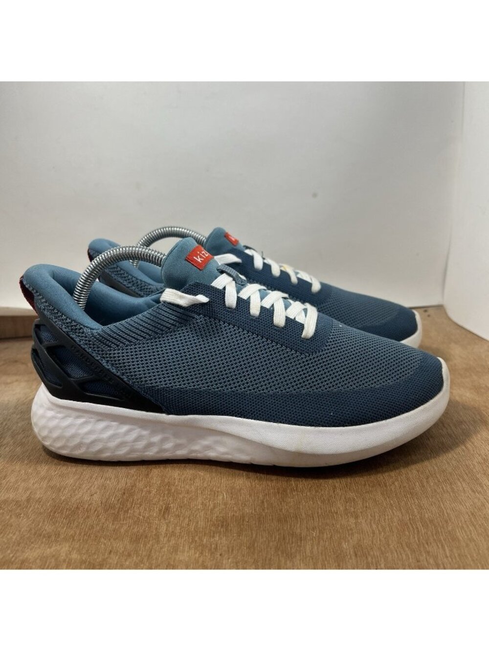 Kizik Lima Men Size 8 Wide Hands Free Slip On Sneaker Blue